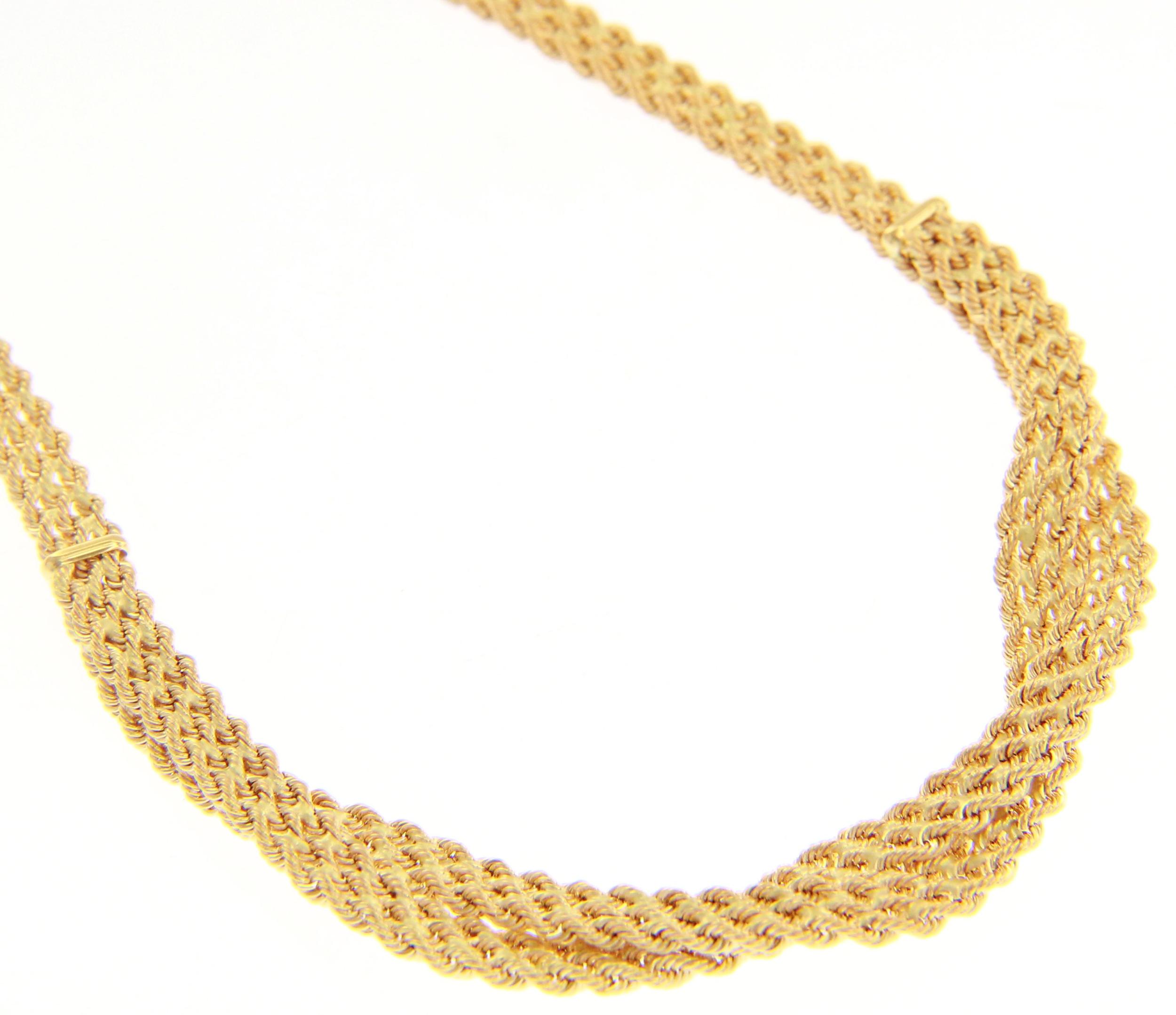 Fancy 18ct Yellow Gold 45cm Links Necklace
