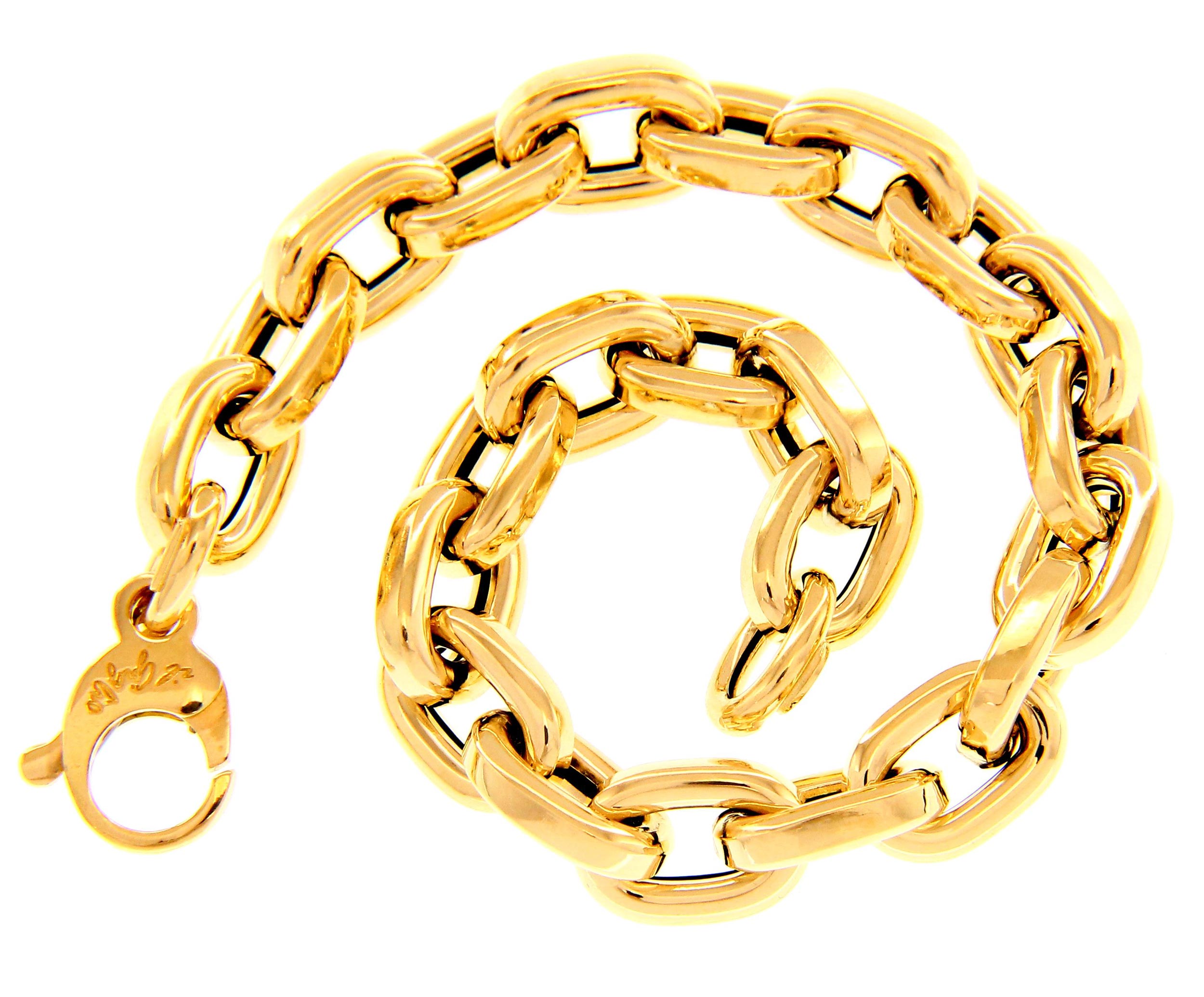 Beautiful 18ct Yellow Gold Chain Links Bracelet