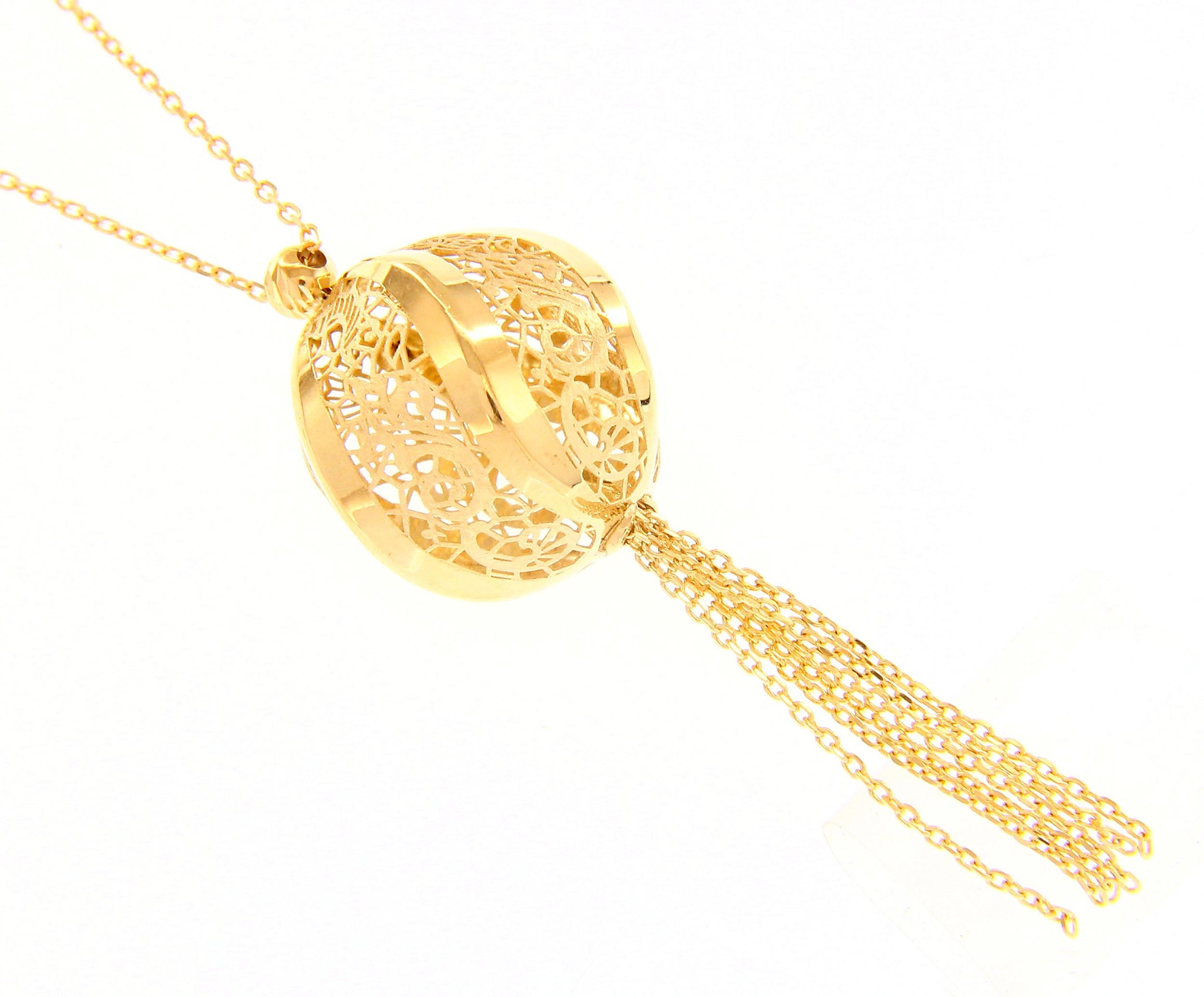 Beautiful 18ct Yellow Gold Tassel Necklace